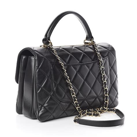 collezzione painted lambskin argento e nero chanel|Chanel lambskin medium bag.